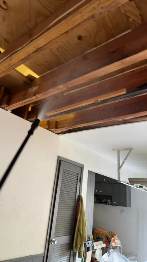 Ceiling leak water damage staining a ceiling in a Stamford, CT home